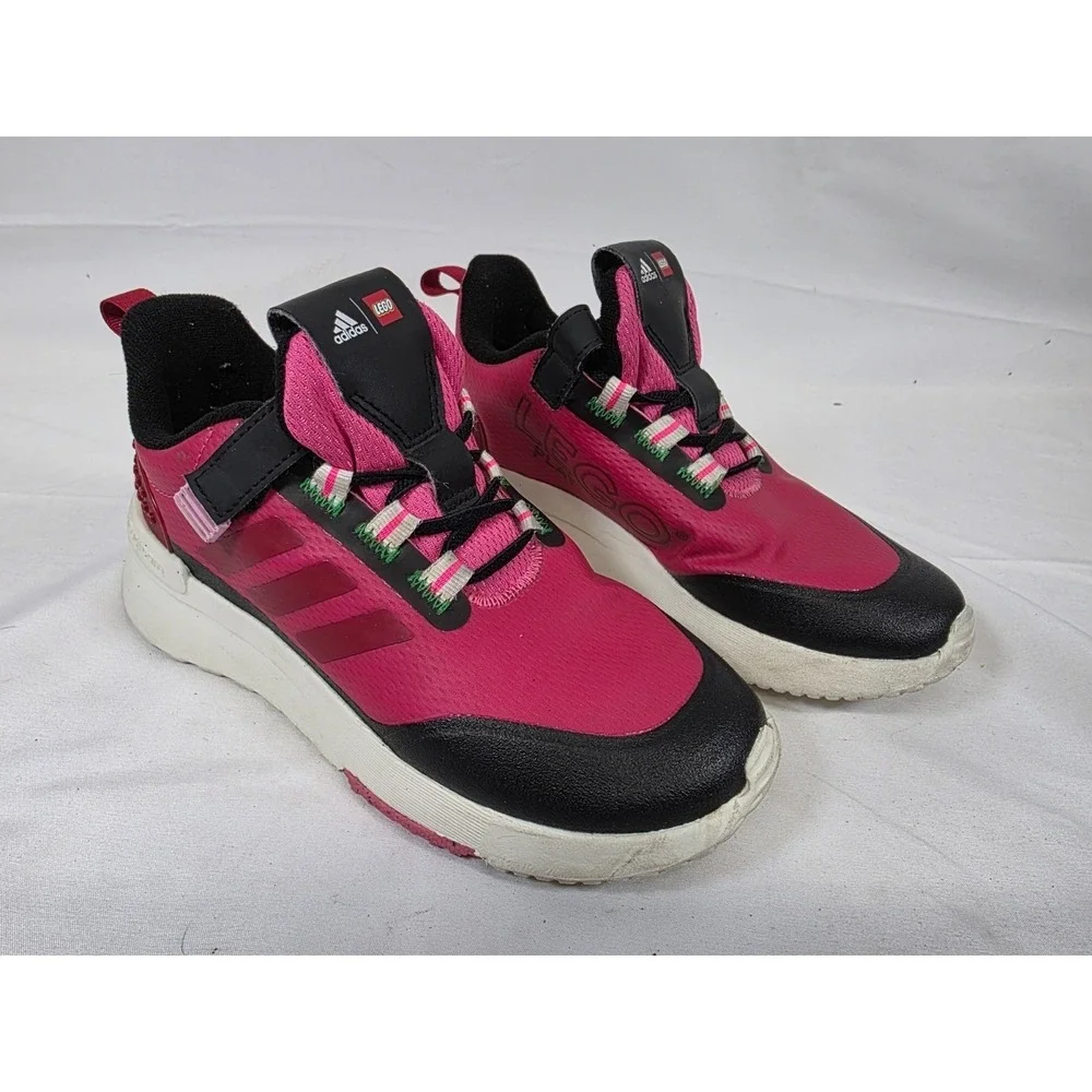 Adidas x LEGO Sport Cloudfoam Kids Shoes Pink Black GW4001 Size 2‎ US